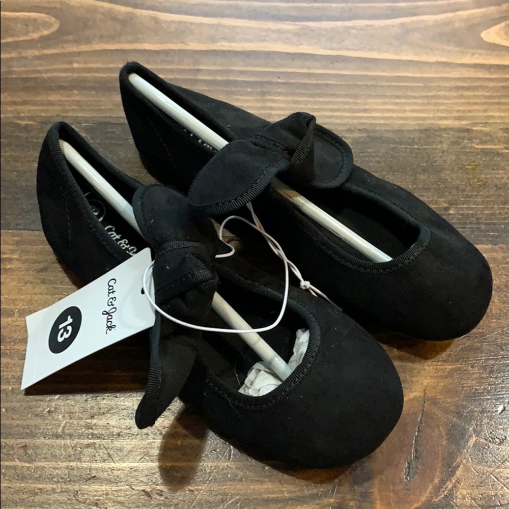 Cat and Jack Jaya Black Mary Jane Flats - Size 13